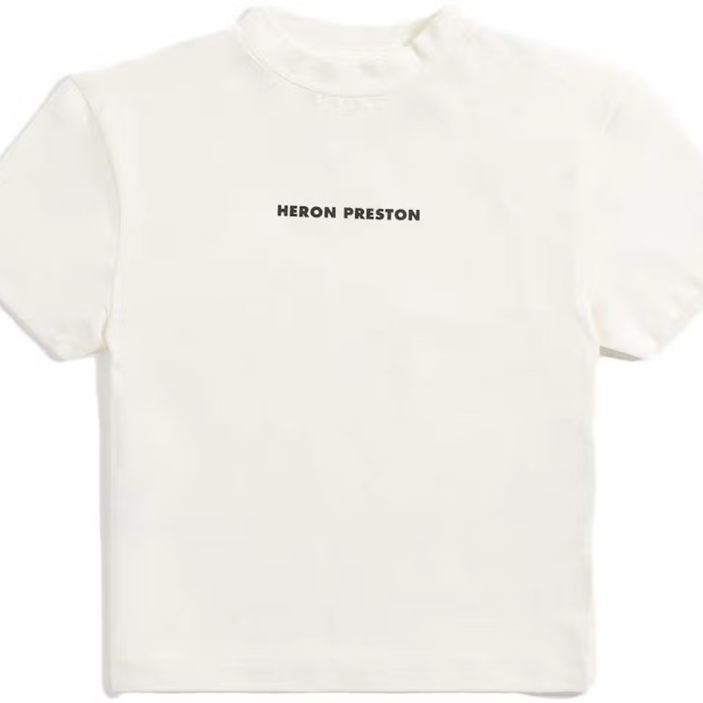 Heron Preston White Short Sleeve Tee
